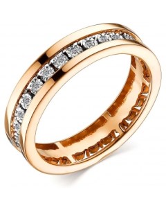 Кольцо с 26 бриллиантами из красного золота Костромская ювелирная фабрика "алькор"