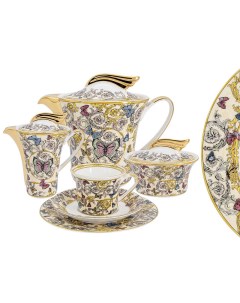 Сервиз чайный Бабочки 21 предмет на 6 персон Royal crown