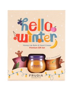 Подарочный набор Hello Winter бальзам для губ 10 г кремы для рук с малиной и кокосом 2 х 30 г Уход з Frudia