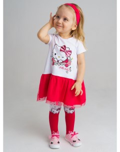 Комплект c принтом Hello Kitty платье повязка для девочки Playtoday baby