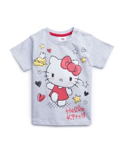 Серая футболка с принтом Hello Kitty для девочки Playtoday baby