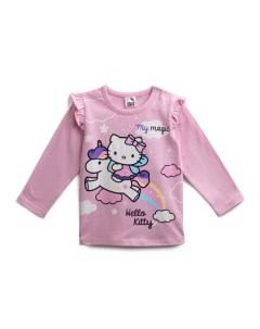 Розовый лонгслив с принтом Hello Kitty для девочки Playtoday baby