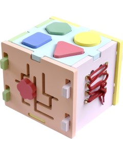 Деревянная игрушка Бизиборд увлекательный куб Heleos