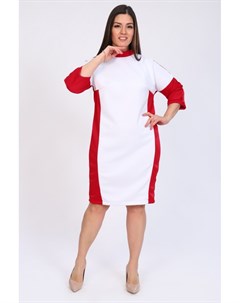 Платье трикотажное Гения бело красное Инсантрик