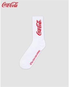 Белые носки с принтом Coca Cola женские Gloria jeans