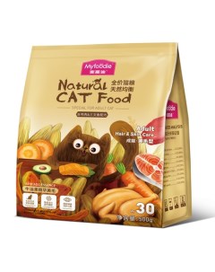 Natural CAT Food GF Hair Care Сухой корм для кошек уход за шерстью курица лосось 500 гр Myfoodie