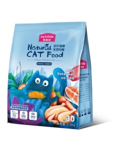 Natural CAT Food GF Hair Balls Сухой корм для кошек вывод шерсти курица лосось 1 5 кг Myfoodie