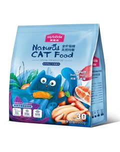 Natural CAT Food GF Hair Balls Сухой корм для кошек вывод шерсти курица лосось 500 гр Myfoodie