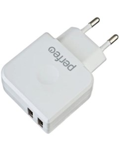 Зарядное устройство I4621 2 х USB 3 4A белый Perfeo