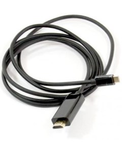 Кабель HDMI USB Type C 1 8м CU423C круглый черный Vcom telecom