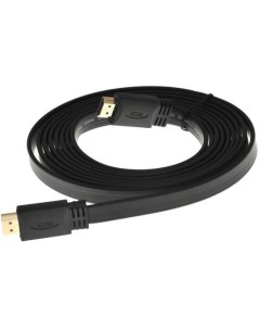 Кабель HDMI 3м CG522F 3M плоский черный Vcom telecom
