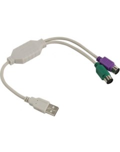 Кабель USB A 2xPS 2 подключение PS 2 клав и мыши к USB порту Telecom TUS7057 Vcom telecom