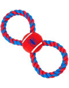 Игрушка для собак Человек паук Мячик на верёвке красный Buckle-down