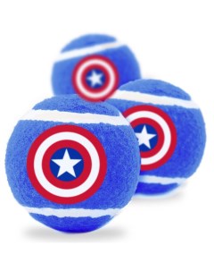 Игрушка для собак Капитан Америка Теннисные мячики синий Buckle-down