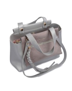Женская сумка шоппер серебряная Laura ashley