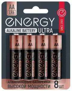 Батарейки алкалиновые Ultra LR6 8B АА 8 шт Energy