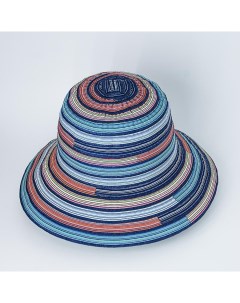 Шляпа панама женская 50126 темно синяя Fiji29