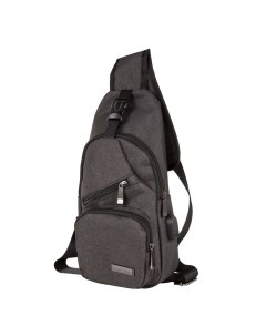 Однолямочный рюкзак П0140 темно серый Polar
