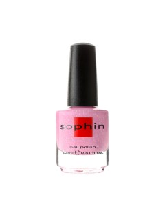 0328 лак для ногтей холодная розовая база с белым неблестящим глиттером Sophisticated 12 мл Sophin