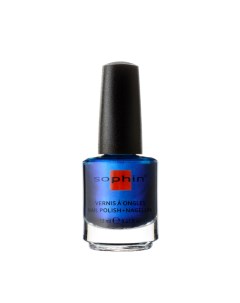 0366 лак для ногтей темно синий шиммерный с металлическим финишем Blue Lagoon Mysterious Midnight 12 Sophin