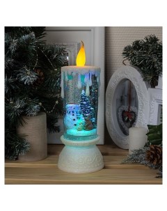 Фигура световая свеча Снеговик 26х10х10 см от бат 3 аа Не в компл RGB Luazon home