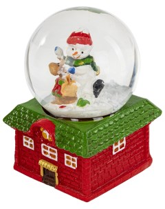 Фигурка сувенирная Снежный шар снеговик полистоун стекло диаметр 45 мм т 9860 Miland