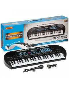 Музыкальный инструмент Синтезатор Клавишник с микрофоном и USB шнуром 49 клавиш Bondibon