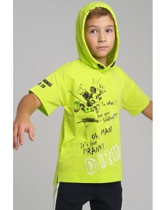 Хлопковая футболка с капюшоном Playtoday