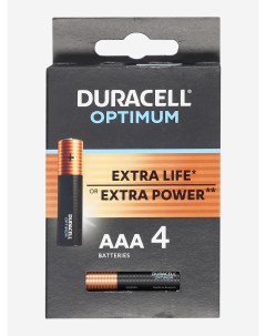 Батарейки щелочные Optimum ААА 4 шт Черный Duracell