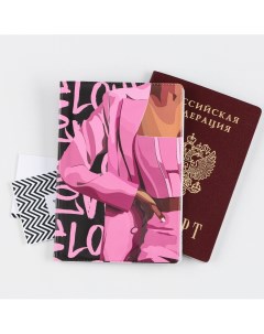 Обложка для паспорта love пвх полноцветная печать Nobrand