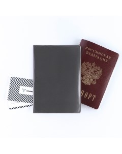 Обложка для паспорта пвх цвет графитовый Nobrand
