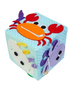 Развивающая игрушка кубик сенсорный Ocean 12x12 см Uviton