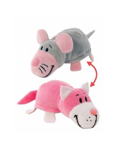 Мягкая игрушка Вывернушка Розовый кот Мышка 2 в 1 35 см 1toy