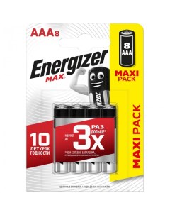 Батарейка Max AAA LR03 алкалиновая 8BL Energizer