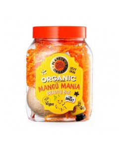 Набор подарочный Mango Mania бомбочка д ванны 130гр гель д душа 50мл маска д лица 30мл Planeta organica