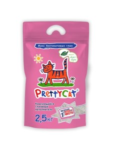 PrettyCat наполнитель комкующийся для кошачьих туалетов Euro Mix с Ароматом Алоэ 2 5 кг Prettycat