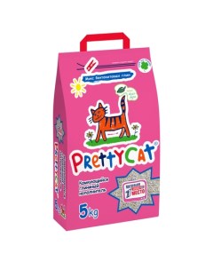 PrettyCat наполнитель комкующийся для кошачьих туалетов Euro Mix с Ароматом Алоэ 5 кг Prettycat