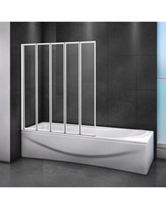 Шторка на ванну Relax V 5 120 140 C Bi стекло прозрачное Cezares