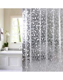 Штора для ванной Pebbles 180х200 с 3D эффектом Carnation home fashions