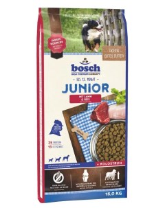 Junior корм для щенков с чувствительным пищеварением с ягненком и рисом 15 кг Bosch