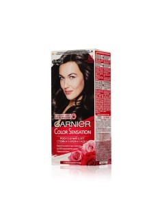Стойкая крем краска для волос Color Sensation Оникс 3 11 Пепельный черный 110мл Garnier