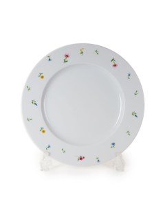 Плоская тарелка из фарфора La rose des sables
