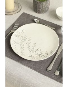 Обеденная тарелка из фарфора Foliage Nero 26 см Coincasa