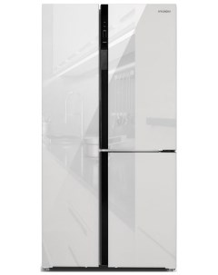 Холодильник Side by Side CS6073FV белое стекло Hyundai
