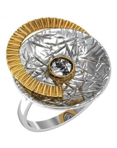 Кольцо с 1 алпанитом из серебра с позолотой Приволжский ювелир