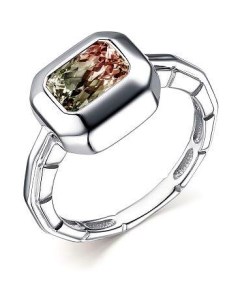 Кольцо с 1 султанитом из серебра Костромская ювелирная фабрика "алькор"