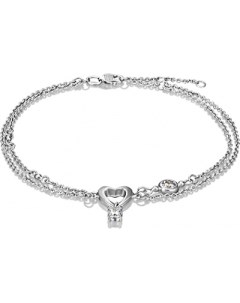 Браслет с фианитами из серебра Platina jewelry