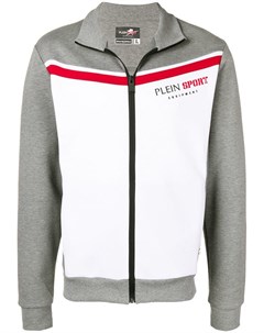 Plein sport куртка на молнии с воротником стойкой и печатью логотипа Plein sport