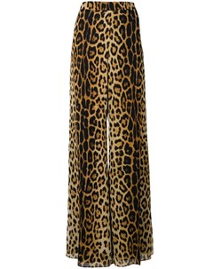 Moschino брюки палаццо с леопардовым принтом нейтральные цвета Moschino