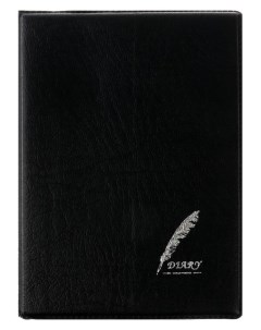 Записная книжка Перо формат А7 70 листов в клетку обложка пвх цвет черный Nnb